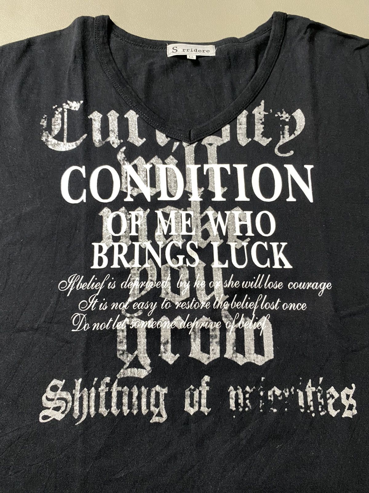 If Six Was Nine × Japanese Brand × Le Grande Bleu (L.G.B.) Y2K Sorridere Poem Archive Tshirt Size US L / EU 52-54 / 3 - 4 Thumbnail