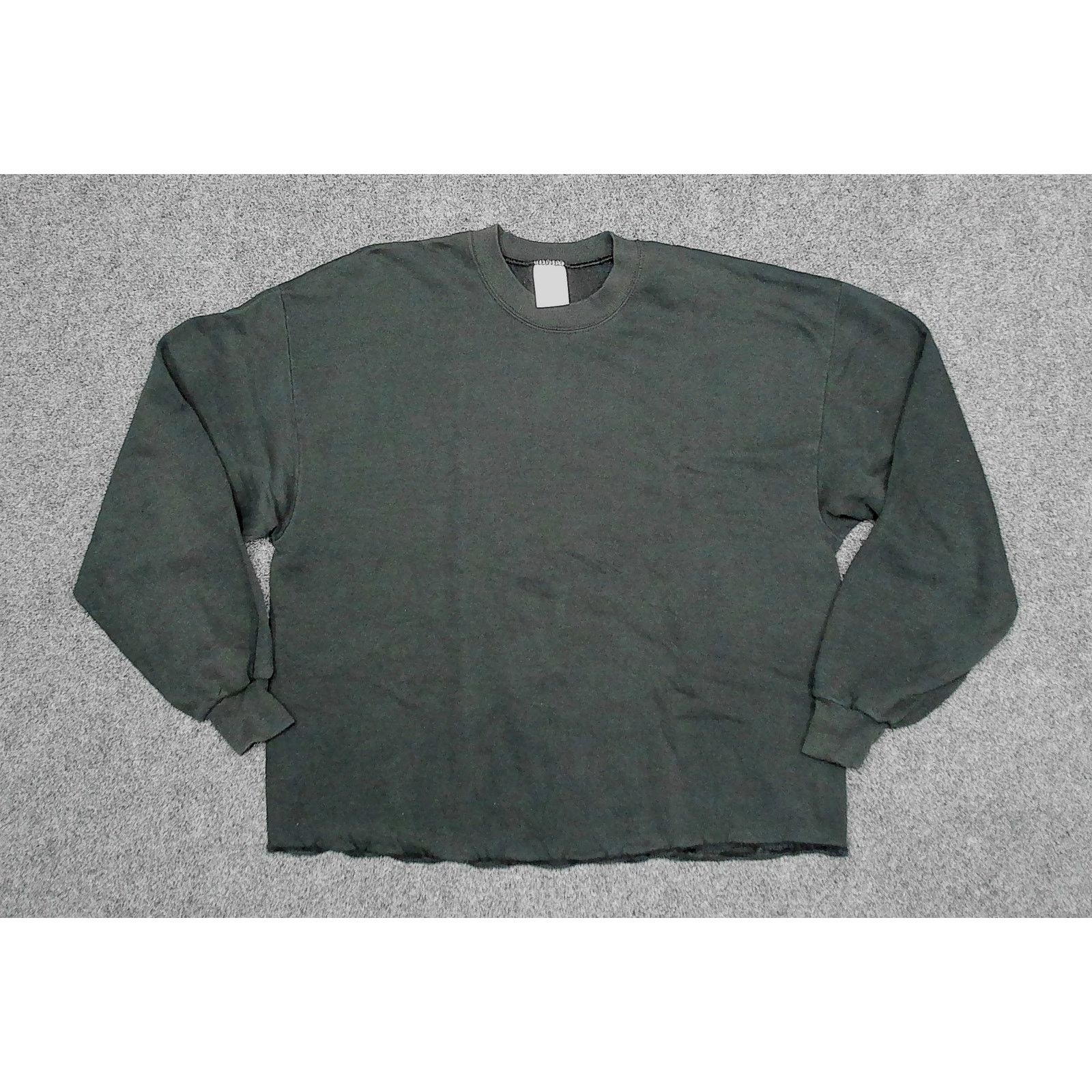 Jerzees Jerzees VTG 90s Sun-Faded Black Boxy Cut Blank Sweatshirt Size XL / US 12-14 / IT 48-50 - 3 Thumbnail