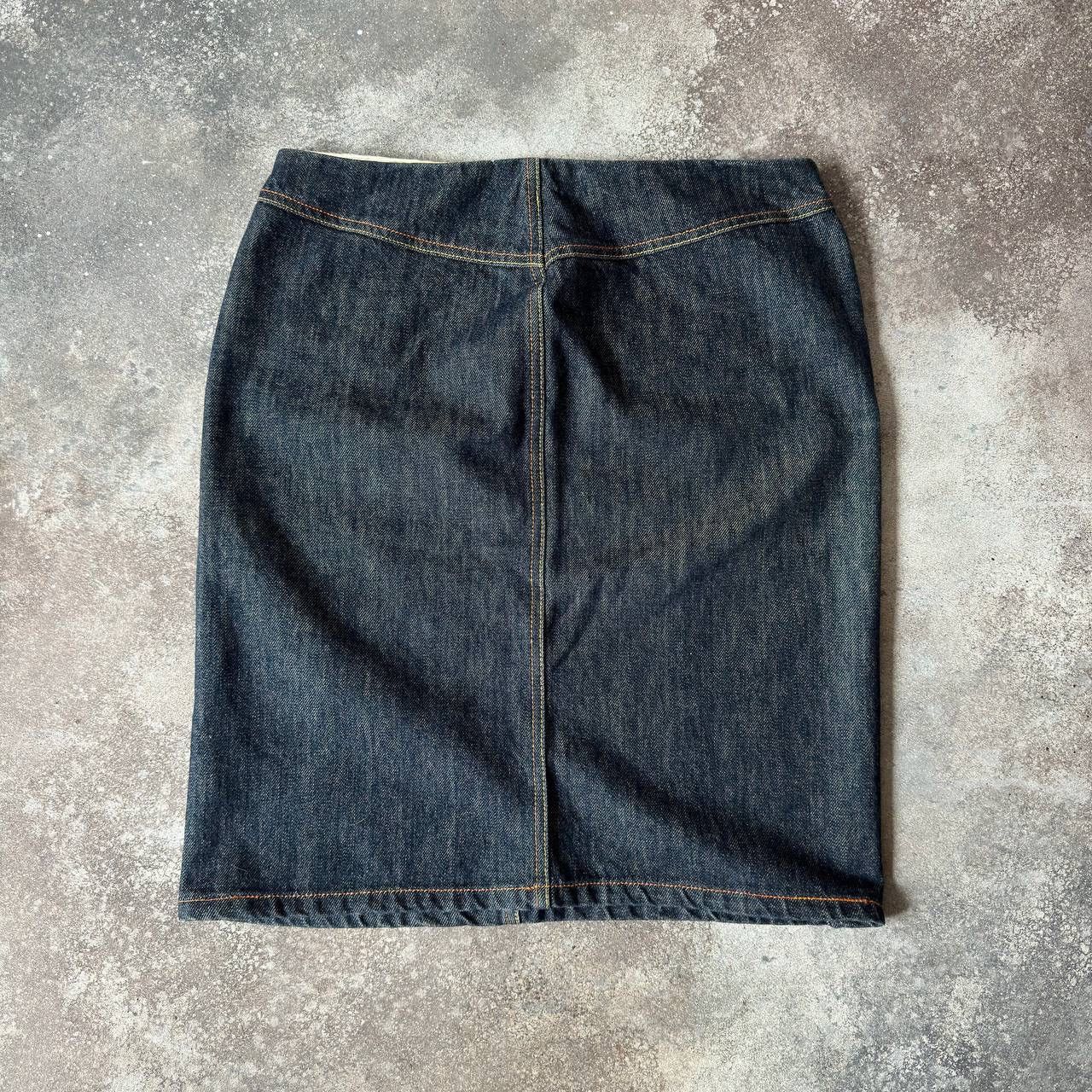 Diesel × Vintage Y2K Diesel Vintage Washed Denim Pencil Skirt Size 28" / US 6 / IT 42 - 2 Thumbnail