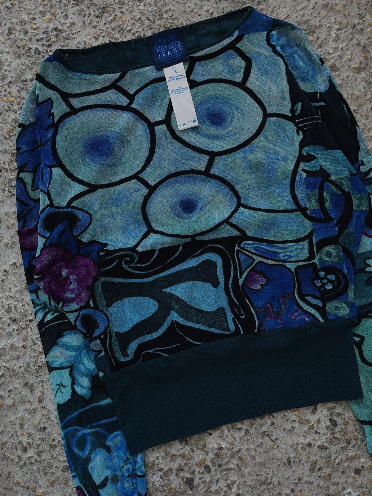 Kenzo Vintage Y2K Mesh Longsleeve Size S / US 4 / IT 40 - 4 Thumbnail