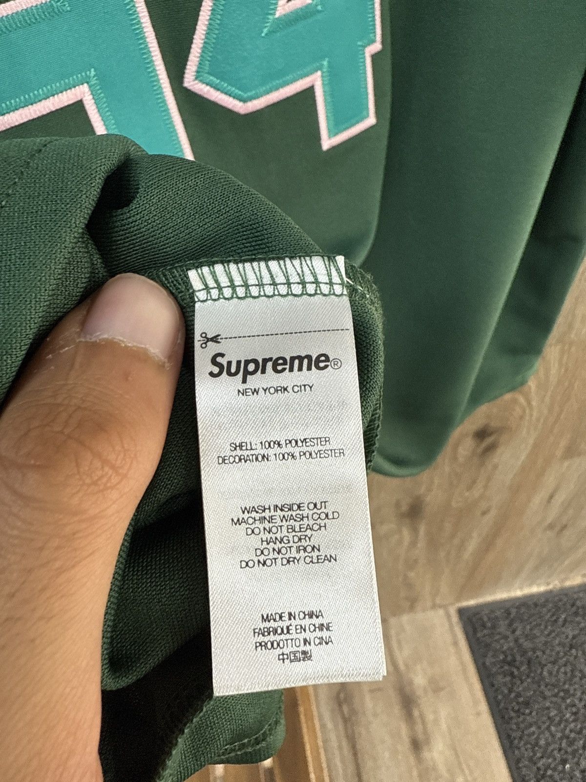Supreme Supreme Olive Jersey Button Up Size US L / EU 52-54 / 3 - 7 Thumbnail