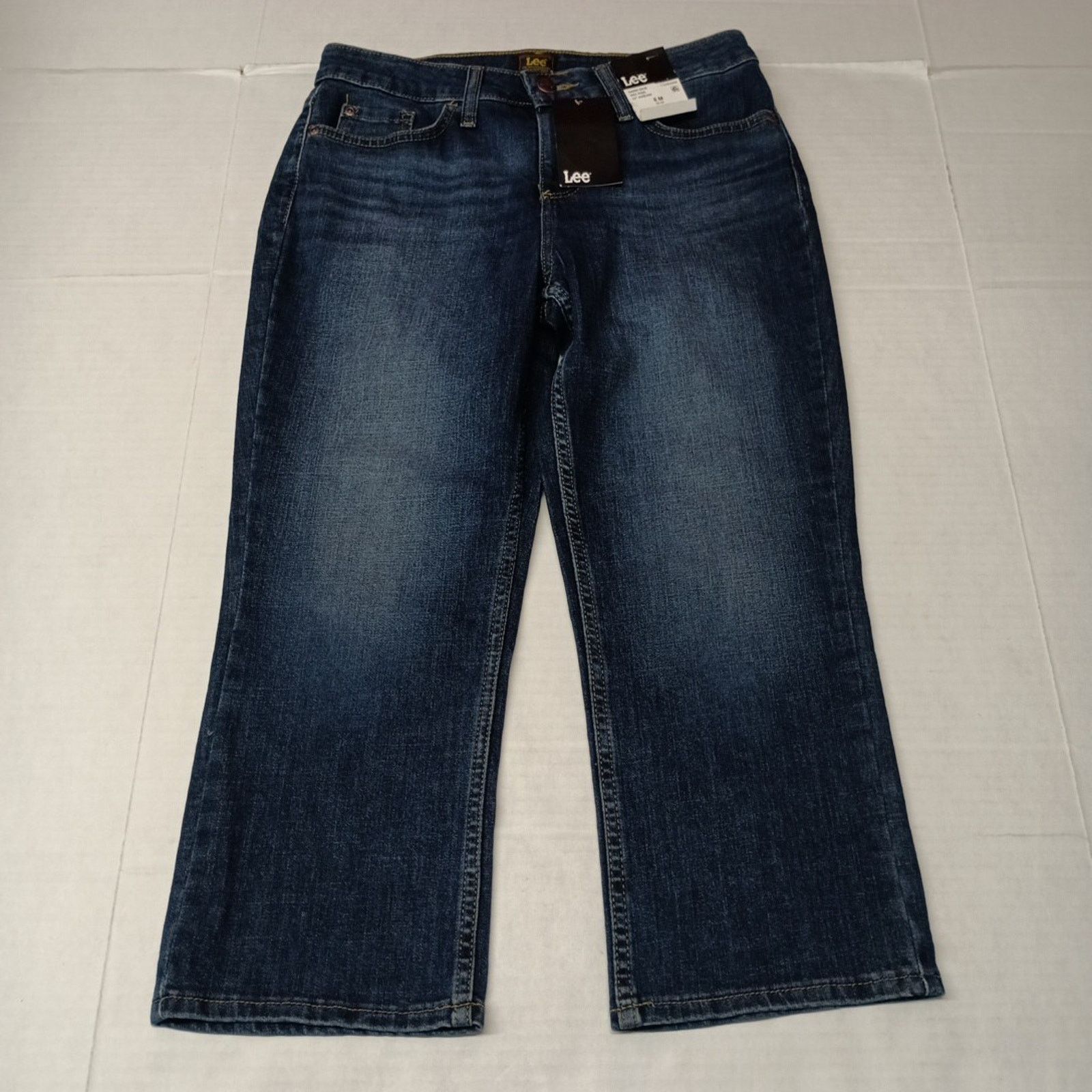 Lee Lee Mid-Rise Capri Jeans Women's Size 6 M Blue 22" Inseam Size 28" / US 6 / IT 42 - 1 Thumbnail