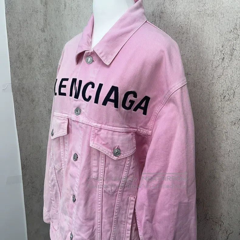Balenciaga Balenciaga Pink Denim Jacket Size XXS / US 00 / IT 34 - 2 Thumbnail