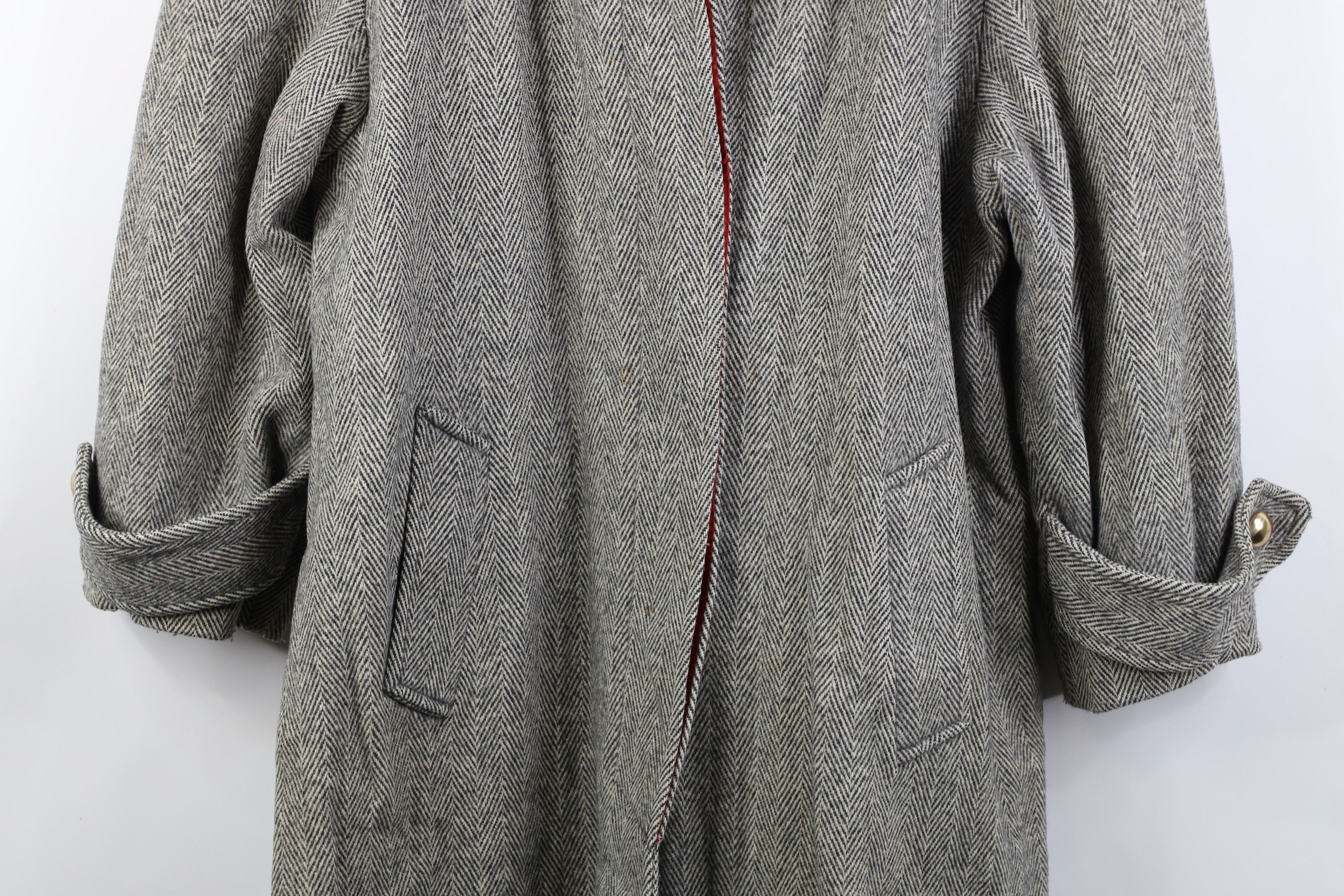 Vintage Vintage 70s Streetwear Heavy Wool Herringbone Jacket USA Size XXL / US 16-18 / IT 52-54 - 3 Thumbnail