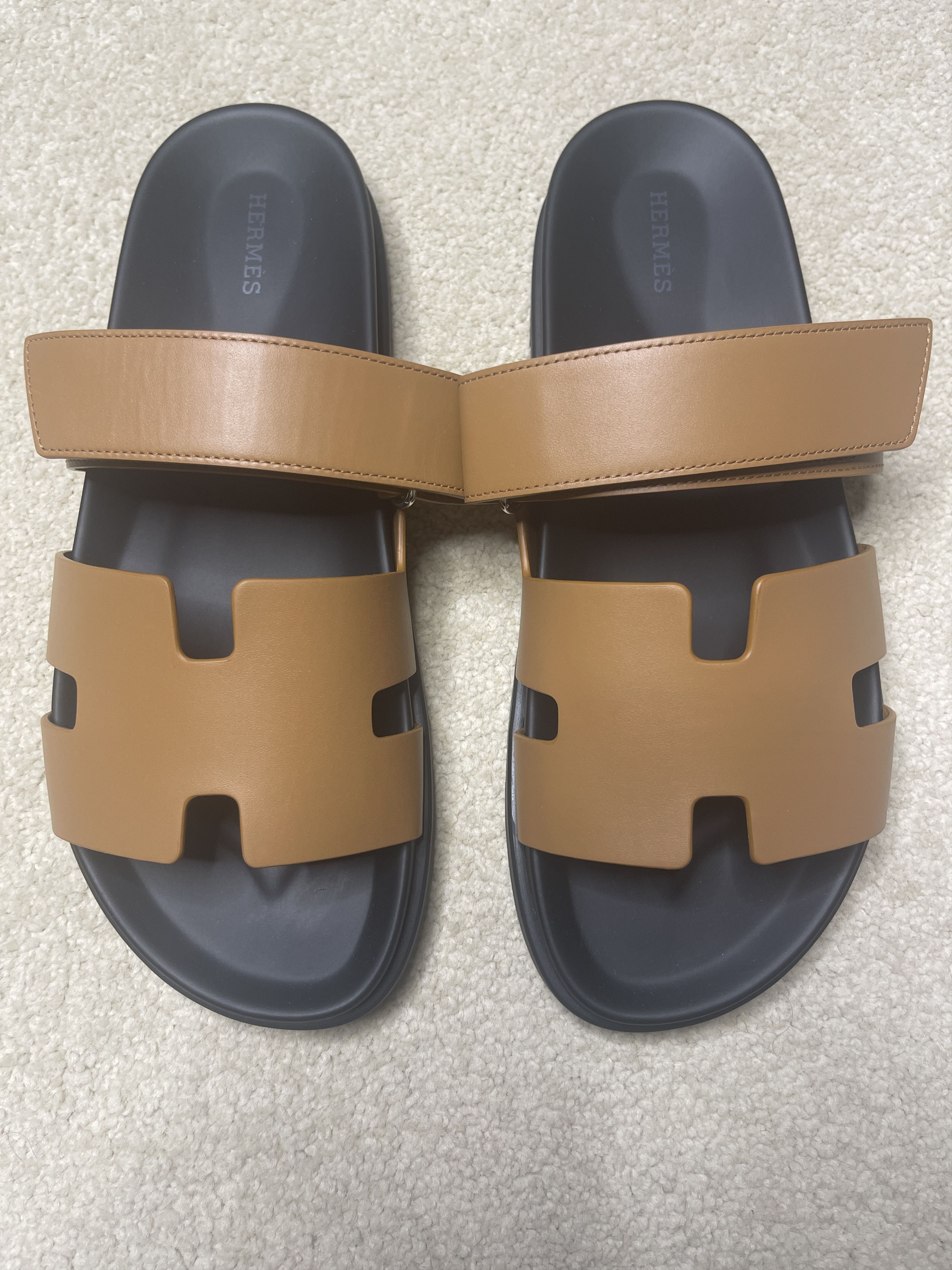 Hermes Hermès Brand New, Unworn Men's Chypre sandals - Gold Size US 10 / EU 43 - 5 Thumbnail