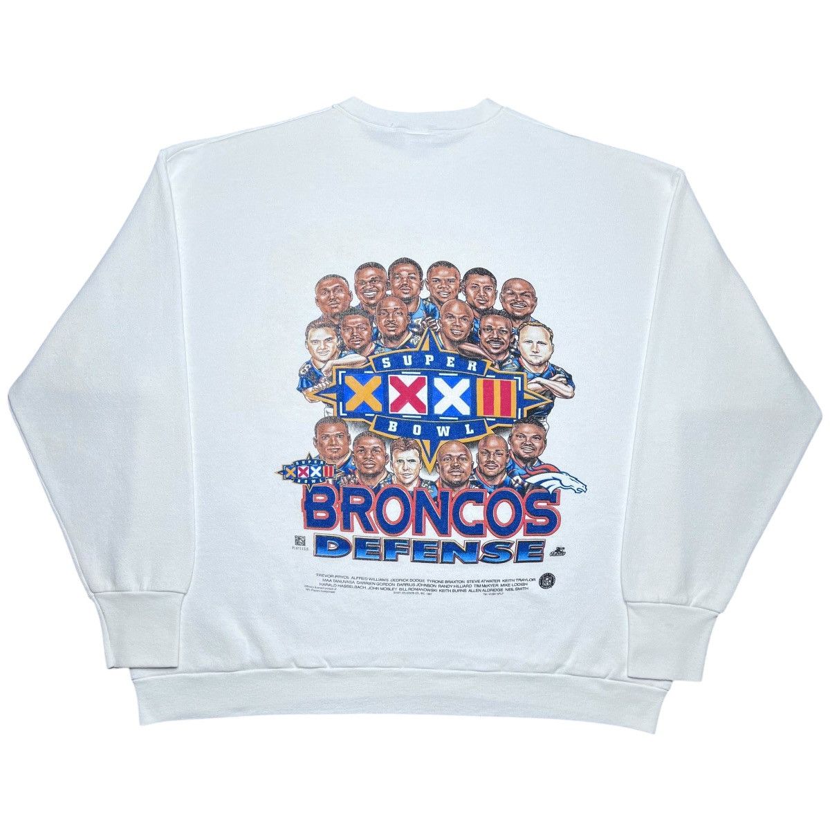NFL Vtg 1997 NFL Denver Broncos Super Bowl Caricature Sweatshirt Size US XL / EU 56 / 4 - 2 Thumbnail