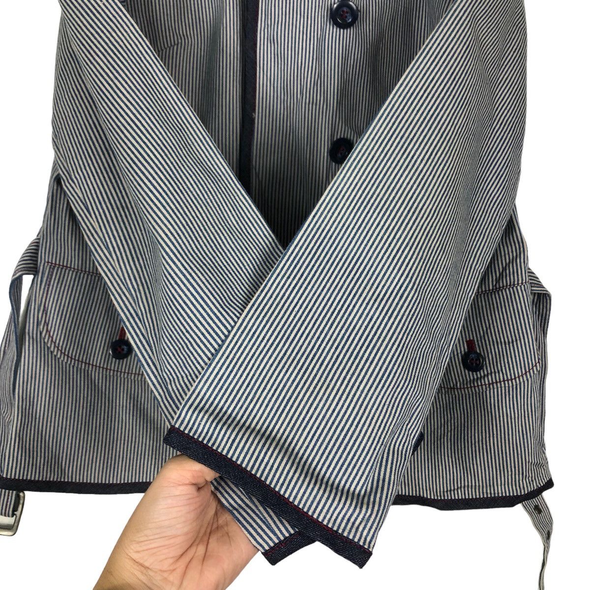 Japanese Brand 🔥Vtg Hickory Chore Jacket Striped Betty’s Blue Issey Miyake Size US M / EU 48-50 / 2 - 13 Thumbnail