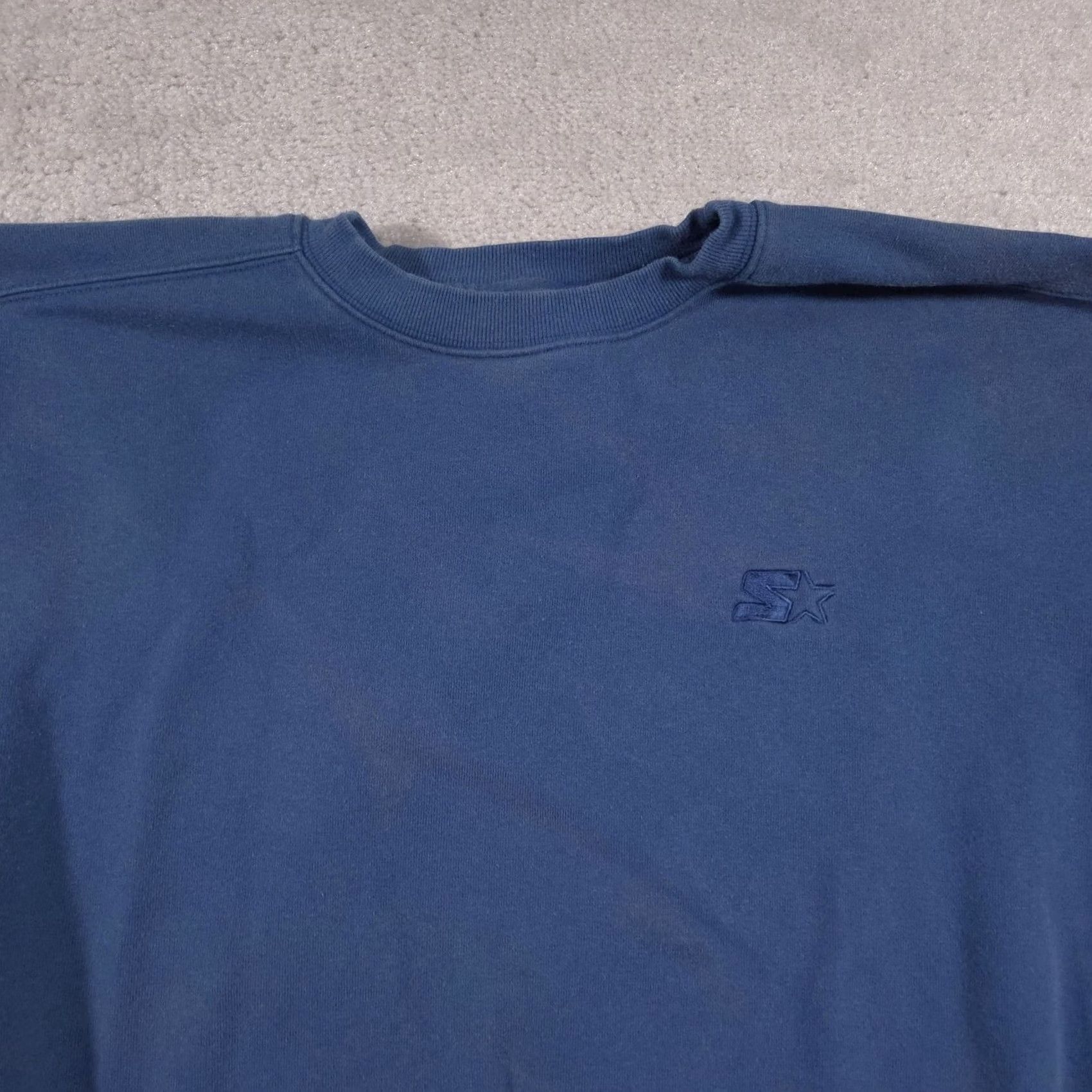 Starter VINTAGE Starter Sweatshirt Mens Large Blue Crewneck Pullover Embroidered Tonal Logo Size US L / EU 52-54 / 3 - 3 Thumbnail