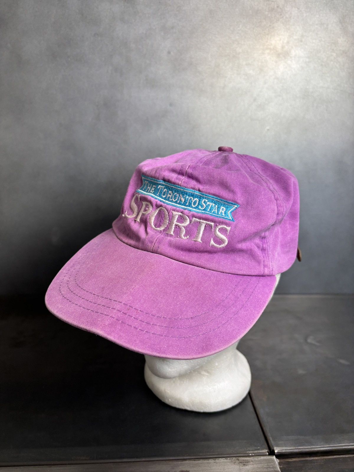 Vintage 1990s Strapback Cap Faded Long Brim Vintage Toronto Star 90s Size ONE SIZE - 11 Thumbnail