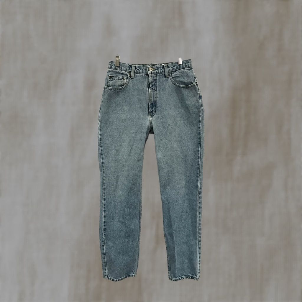 Vintage Maurices Jeans Womens 12 Short Blue Denim Relaxed Fit Stretch Zip High Rise Regular Blue Jeans Womens 12 Short Maurices Size 34" / US 12 / IT 48 - 1 Thumbnail