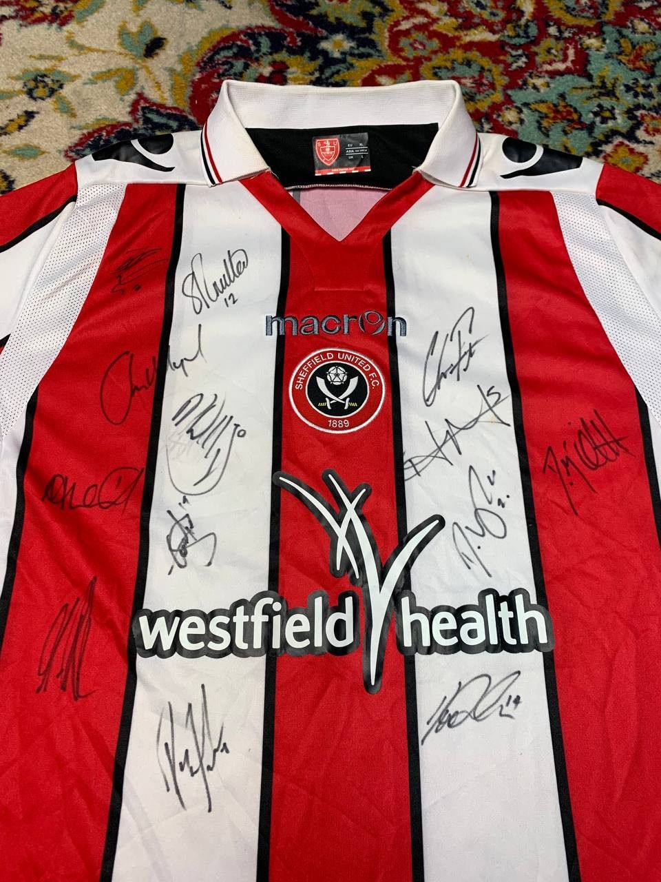 Macron SHEFFIELD UNITED HOME FOOTBALL SHIRT SOCCER JERSEY MACRON Size US XL / EU 56 / 4 - 3 Thumbnail