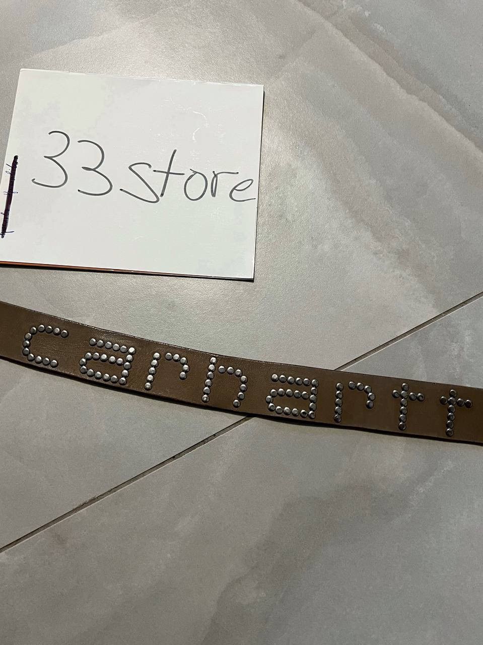 Carhartt Y2K Carhartt Leather Belt Spell out Size ONE SIZE - 2 Thumbnail
