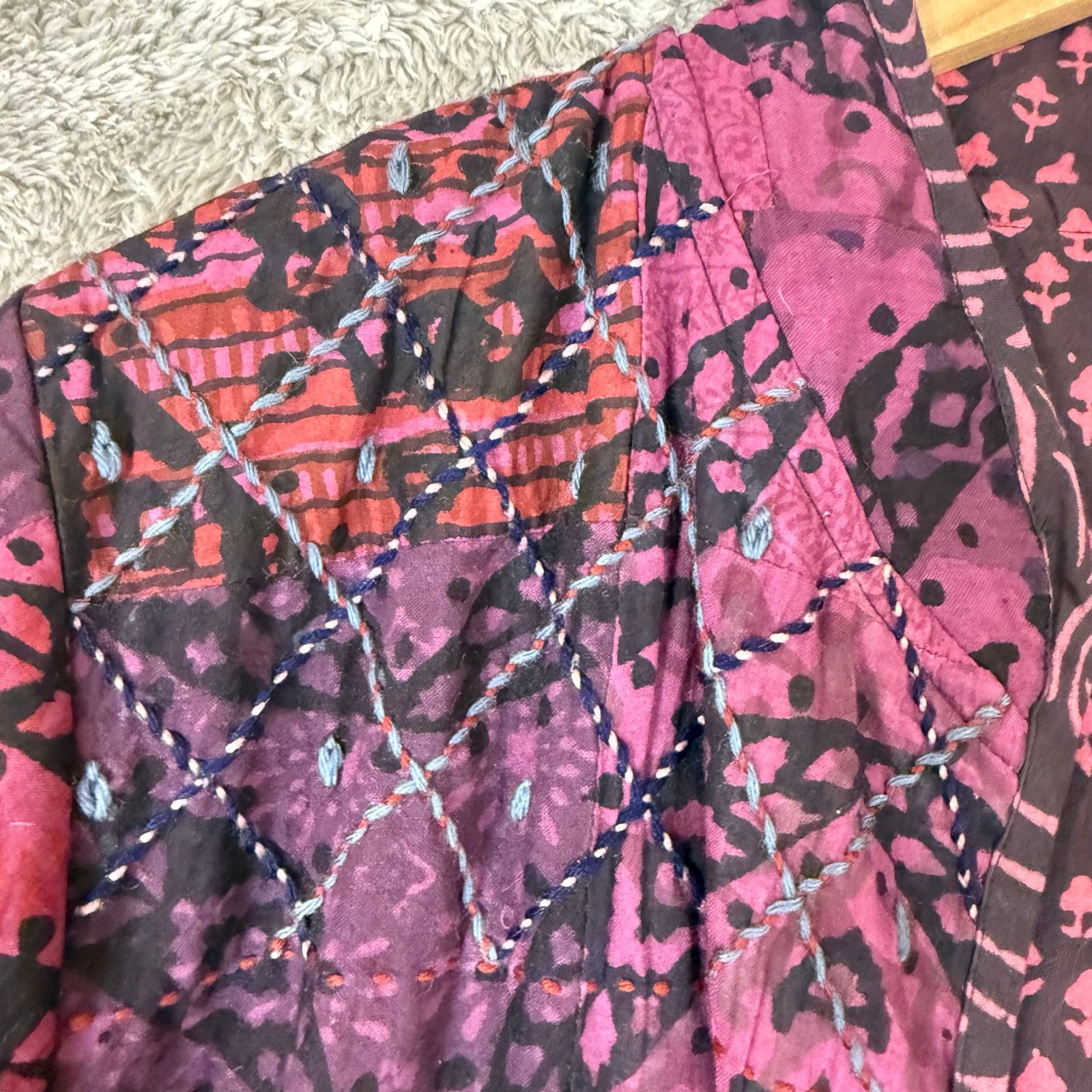 Other Dignity Not Charity Cotton Quilted Reversible Jacket L India Size L / US 10 / IT 46 - 9 Thumbnail