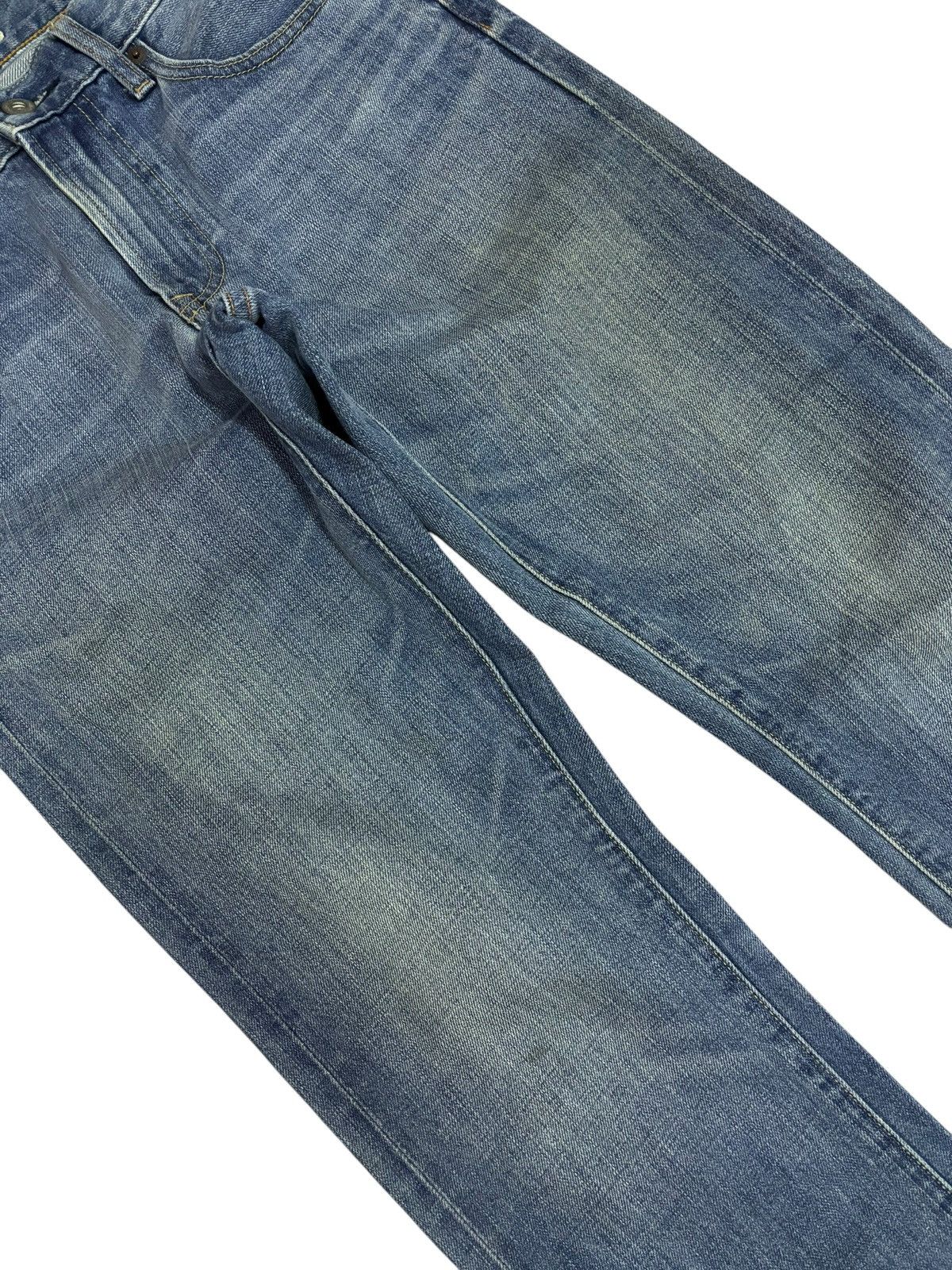 Japanese Brand × Kaihara Denim × Self Edge 90s Vintage Kaihara Uniqlo Selvedge Blue Washed Jeans Size US 28 / EU 44 - 4 Thumbnail