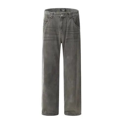 Japanese Brand × Jean Men's loose casual distressed washed denim straight pants Size US 34 / EU 50 - 1 Thumbnail