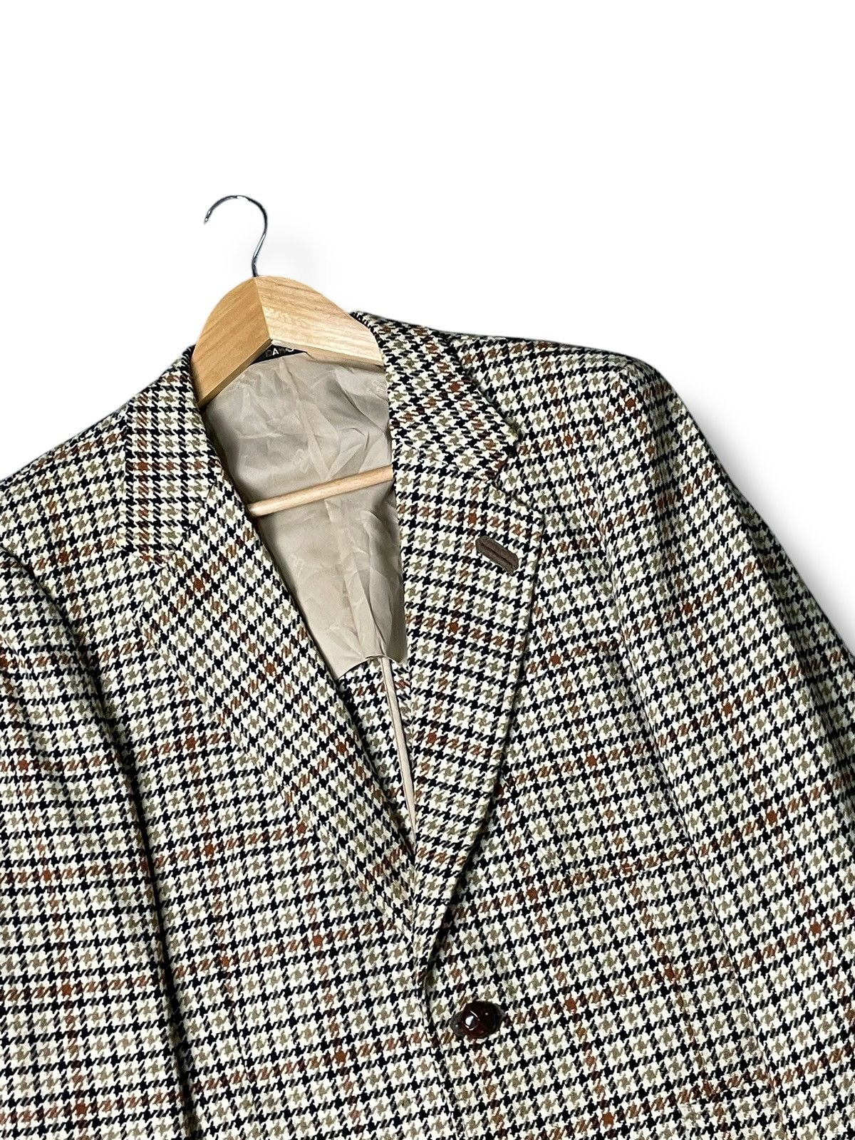 DAKS × Designer × Vintage Vintage DAKS Brand Houndstooth Coat (63) Size US XS / EU 42 / 0 - 5 Thumbnail