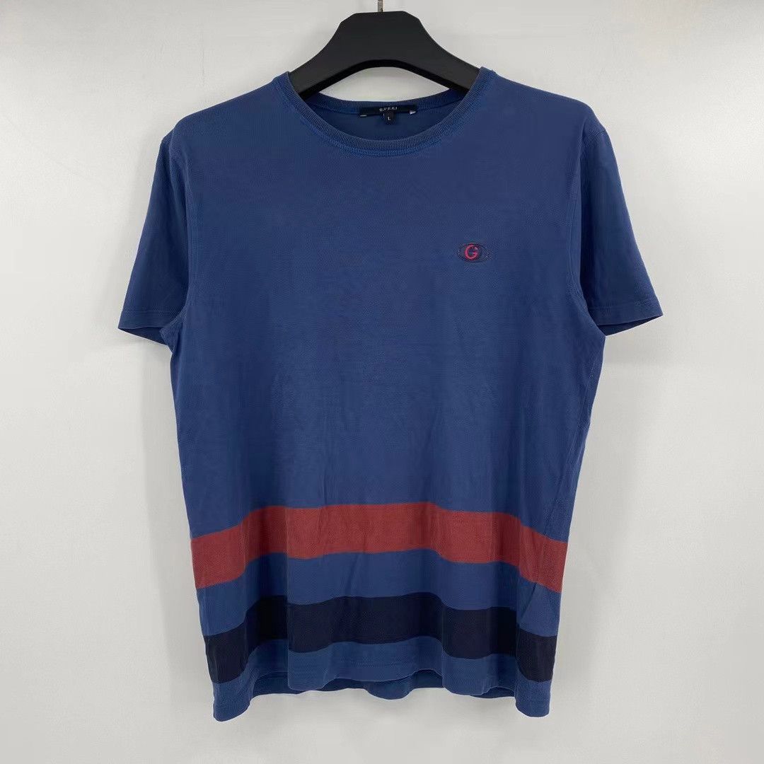 Gucci Gucci hem striped ring double G short sleeve Nextarrow-2412 Size US L / EU 52-54 / 3 - 1 Thumbnail
