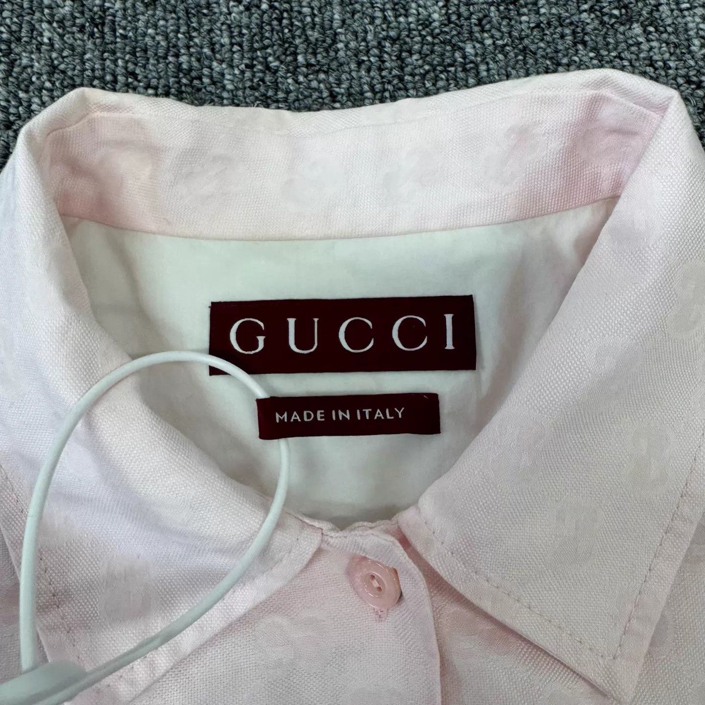 Gucci Gucci Pale Pink Collared Short Sleeve Shirt 38 Size XS / US 0-2 / IT 36-38 - 4 Thumbnail