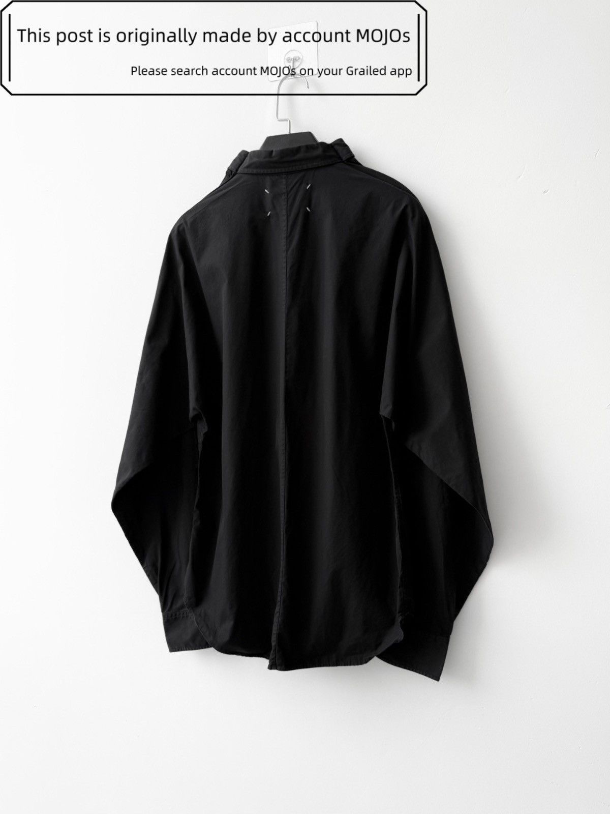 Maison Margiela Sz 38 Maison Margiela 19AW White Stitch Pocket Black Shirt Size US M / EU 48-50 / 2 - 3 Thumbnail