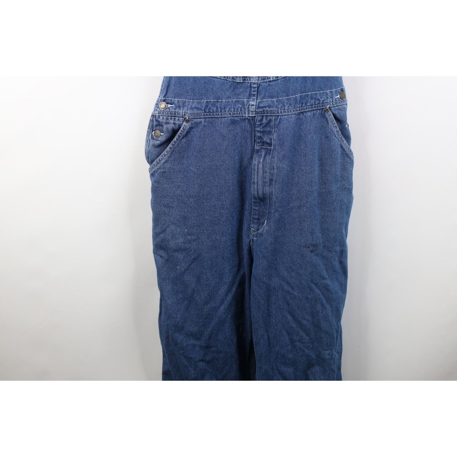 Vintage Vintage 90s Streetwear Distressed Wide Leg Denim Overalls Size US 36 / EU 52 - 3 Thumbnail