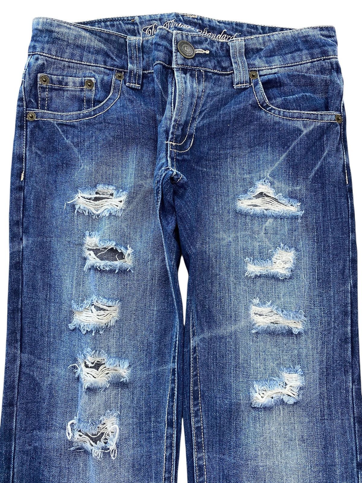 Japanese Brand Japanese Brand Light Blue Ripped Style Straight Leg Jean Size US 32 / EU 48 - 2 Thumbnail