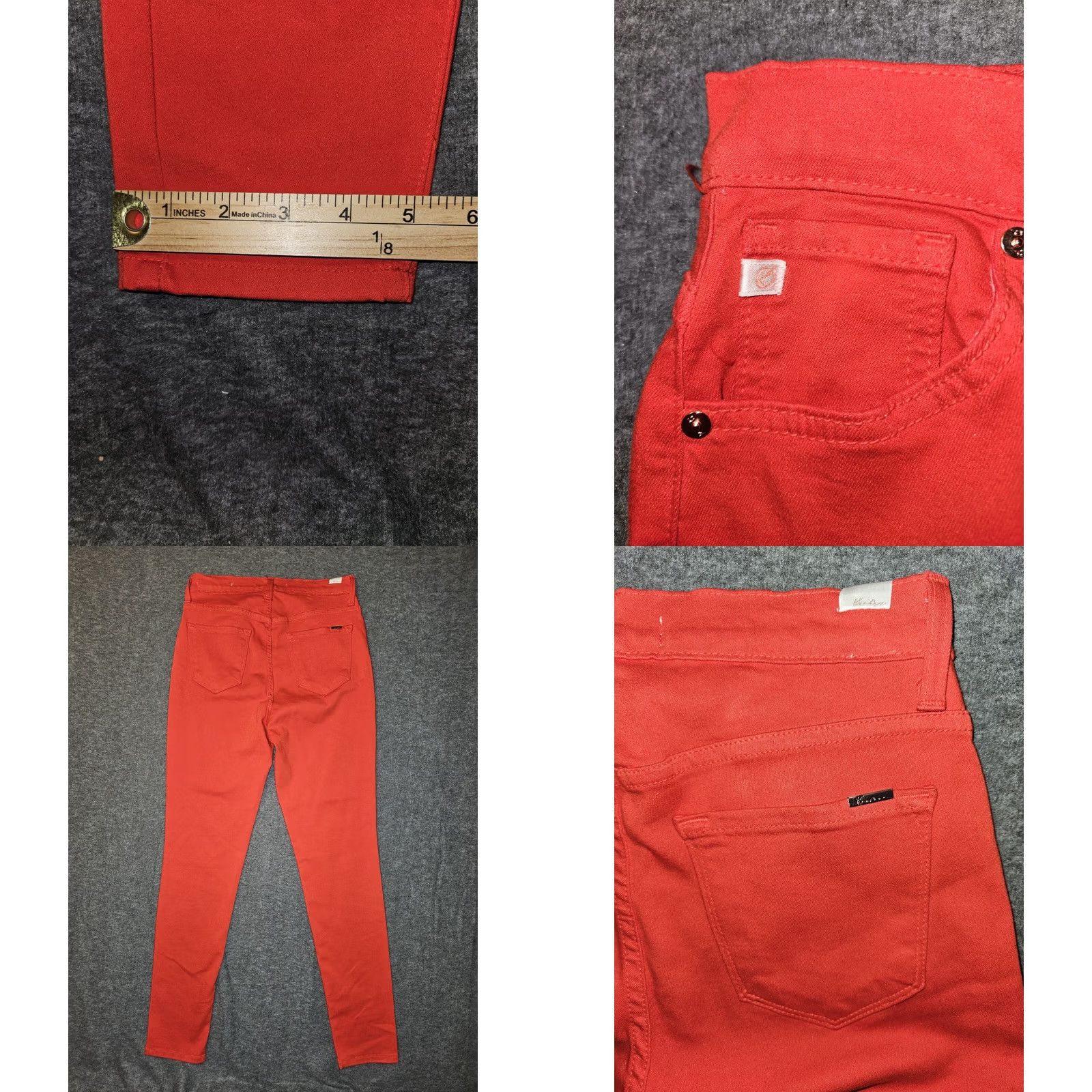 Vintage VINTAGE KanCan Premier Skinny Jeans City Red 28 Womens High Rise 29 Inseam 5-Pocket Logo Stretch Denim Size 28" / US 6 / IT 42 - 8 Thumbnail