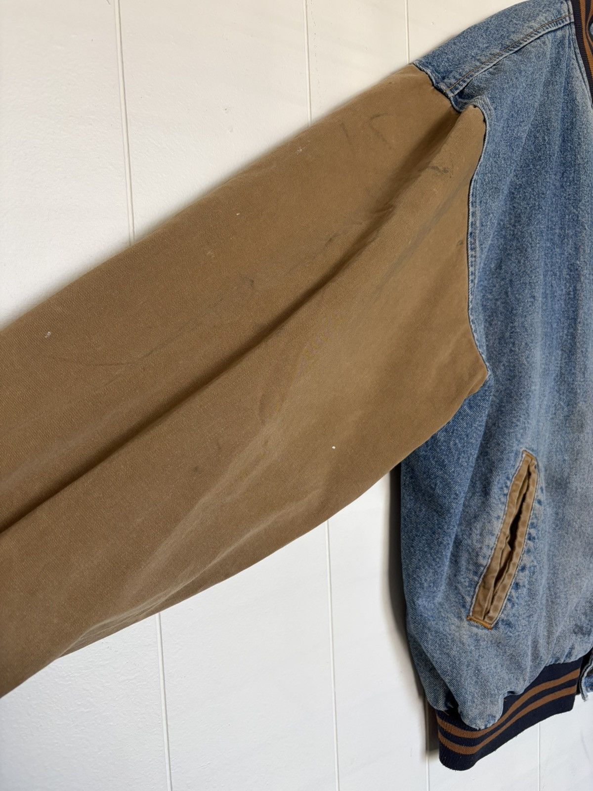 Dunbrooke Vintage 90s Dunbrooke thrashed denim varsity jacket Size US XL / EU 56 / 4 - 4 Thumbnail