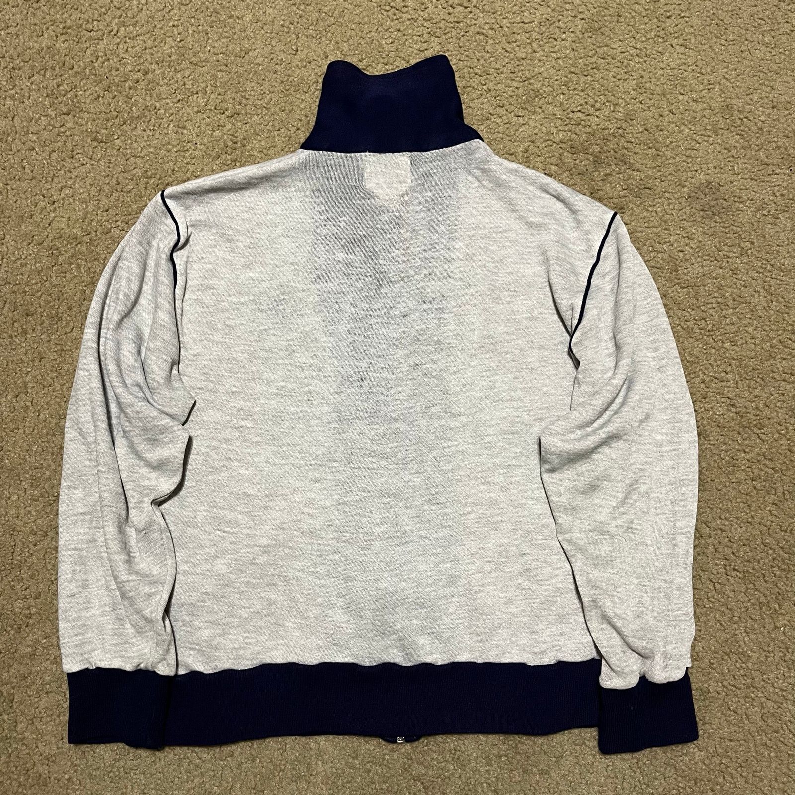 Nike Vintage 80s Nike Track Full Zip Grey Jacket Taiwan Made Med. Size US M / EU 48-50 / 2 - 2 Thumbnail