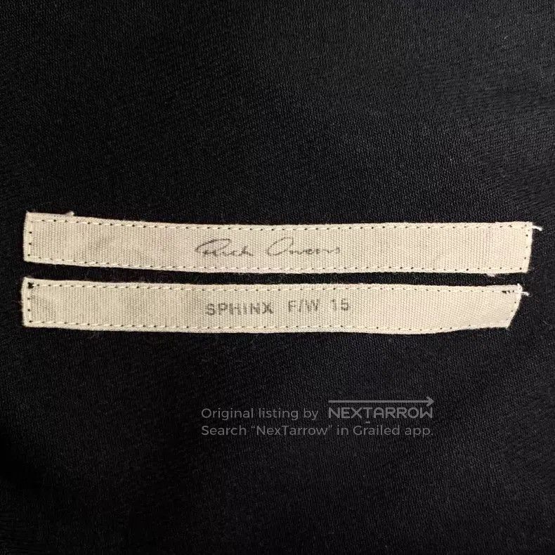 Rick Owens Rick Owens Black cotton drawstring slacks with low-end sla Size US 38 / EU 54 - 5 Thumbnail
