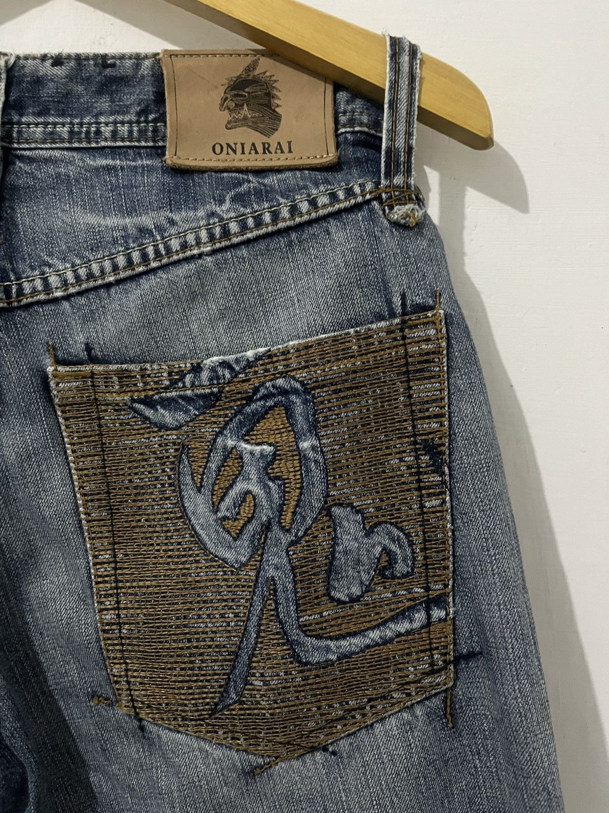 Blue Blue Japan Vintage Blue Way Japan Oniarai Nippon Embroidered Jeans Size US 31 - 4 Thumbnail