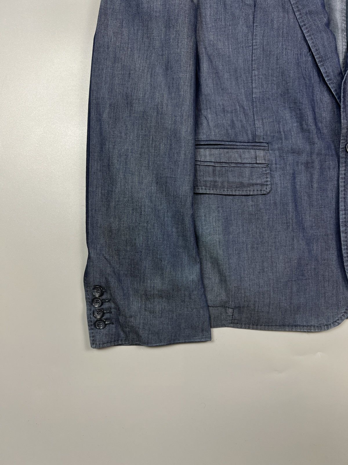 Dolce & Gabbana Dolce & Gabbana One Button Denim Blazer (Y0366) Size 40R - 2 Thumbnail