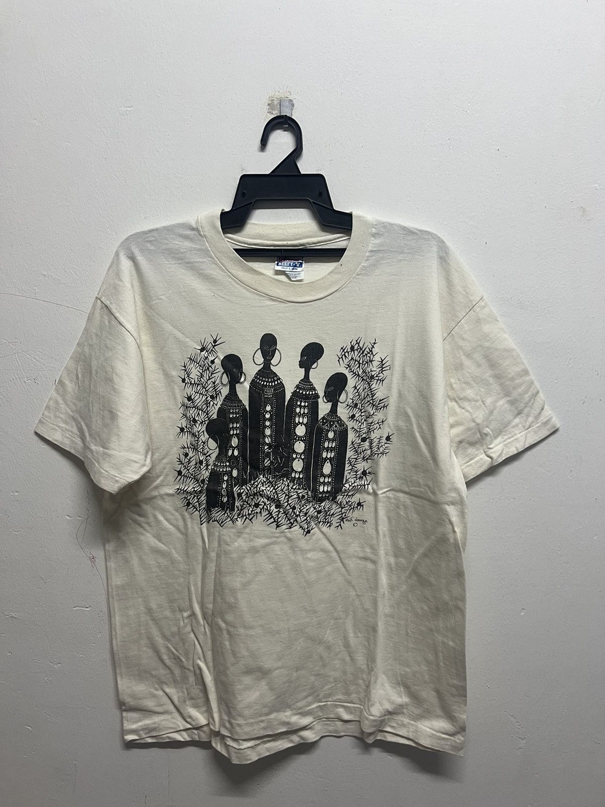 Vintage Vintage 90’s African Shaman Queens Pop Culture Tee Size US L / EU 52-54 / 3 - 1 Thumbnail