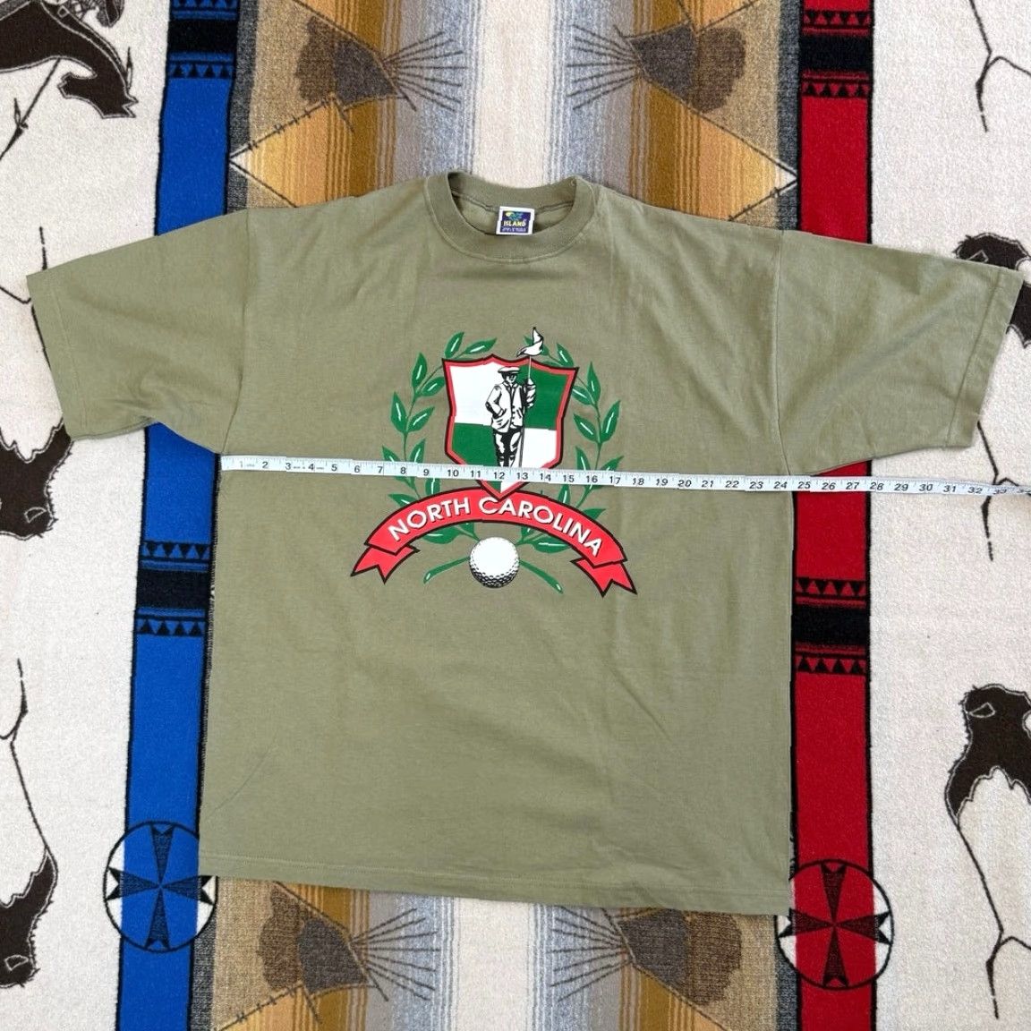 Vintage VINTAGE 90s North Carolina Golf Graphic Print T-Shirt Golfing Island Sportswear XL Men Green Crew Nec Short Sleeve 90s Sports Golf Mens Size US XL / EU 56 / 4 - 4 Thumbnail