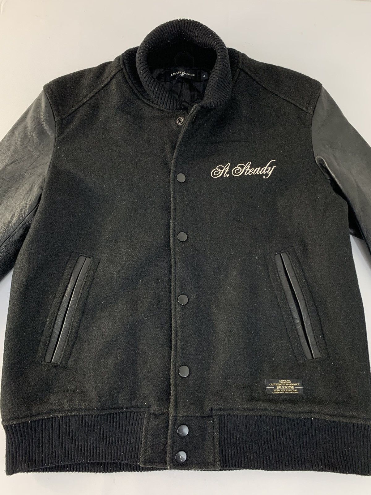 JACKROSE Jackrose Flashback Ft. Steady Bomber Varsity Leather Sleeve Size US M / EU 48-50 / 2 - 3 Thumbnail
