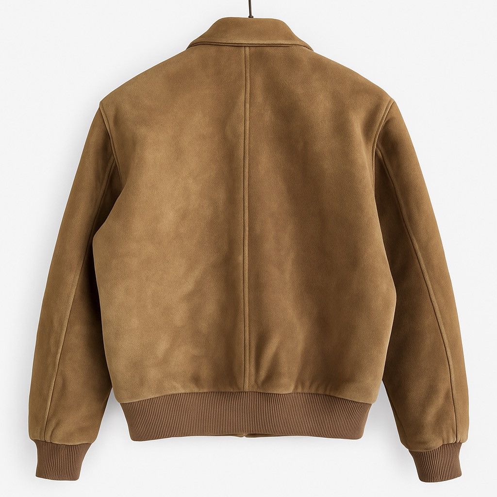 Vintage Vintage 90s Alexis Star Suede Leather Bomber Jacket Size US L / EU 52-54 / 3 - 2 Thumbnail