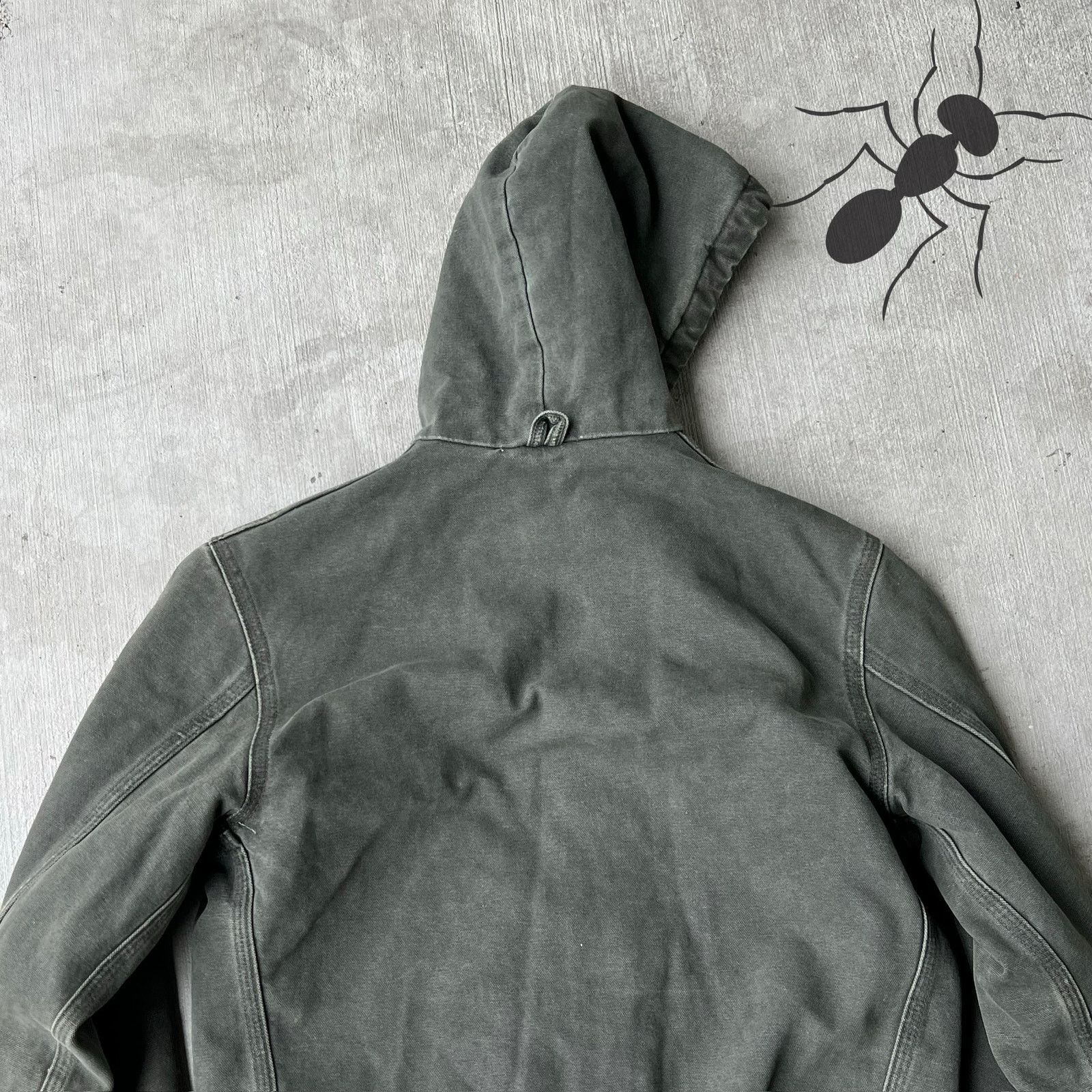 Carhartt × Vintage Carhartt YOUTH Y06 MOS green hooded work wear jacket Size US L / EU 52-54 / 3 - 5 Thumbnail