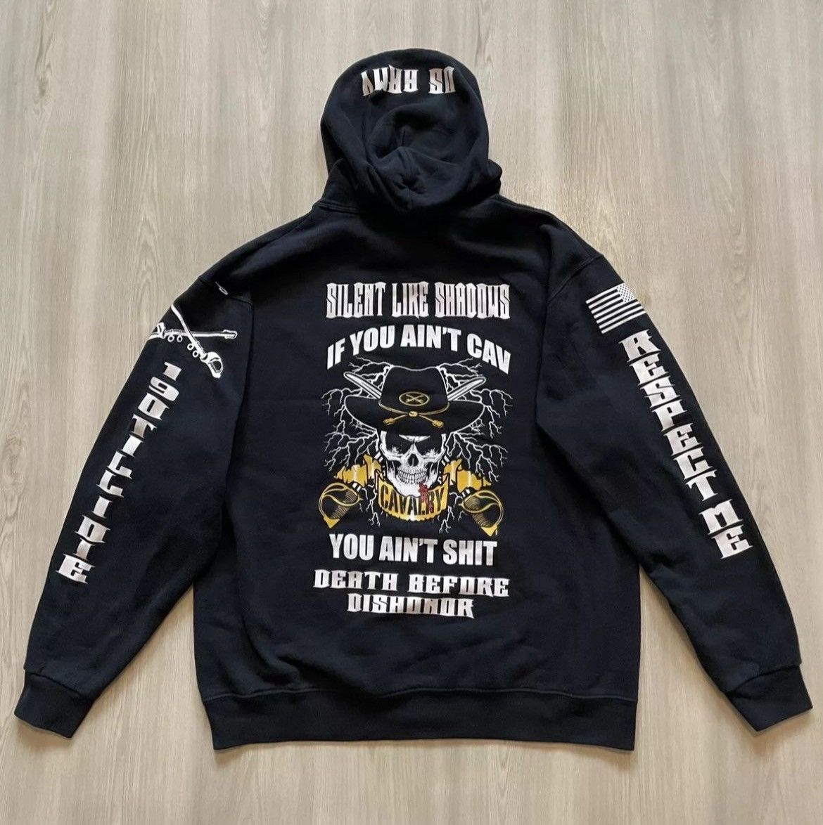 Vintage Vintage US Army Cavalry RCV Death Before Dishonor Respect L Size US L / EU 52-54 / 3 - 1 Thumbnail