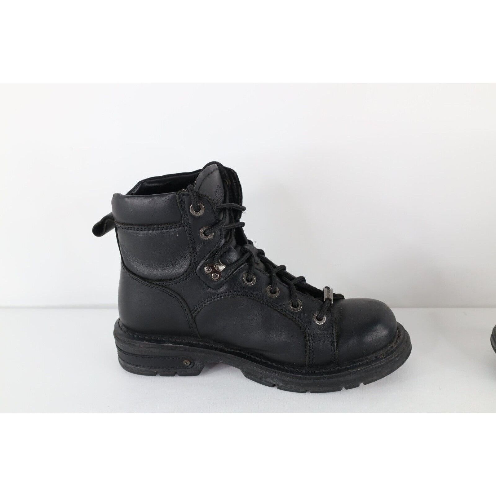 Harley Davidson × Vintage Vintage 90s Harley Davidson Spell Out Leather Boots Size US 7.5 / IT 37.5 - 9 Thumbnail