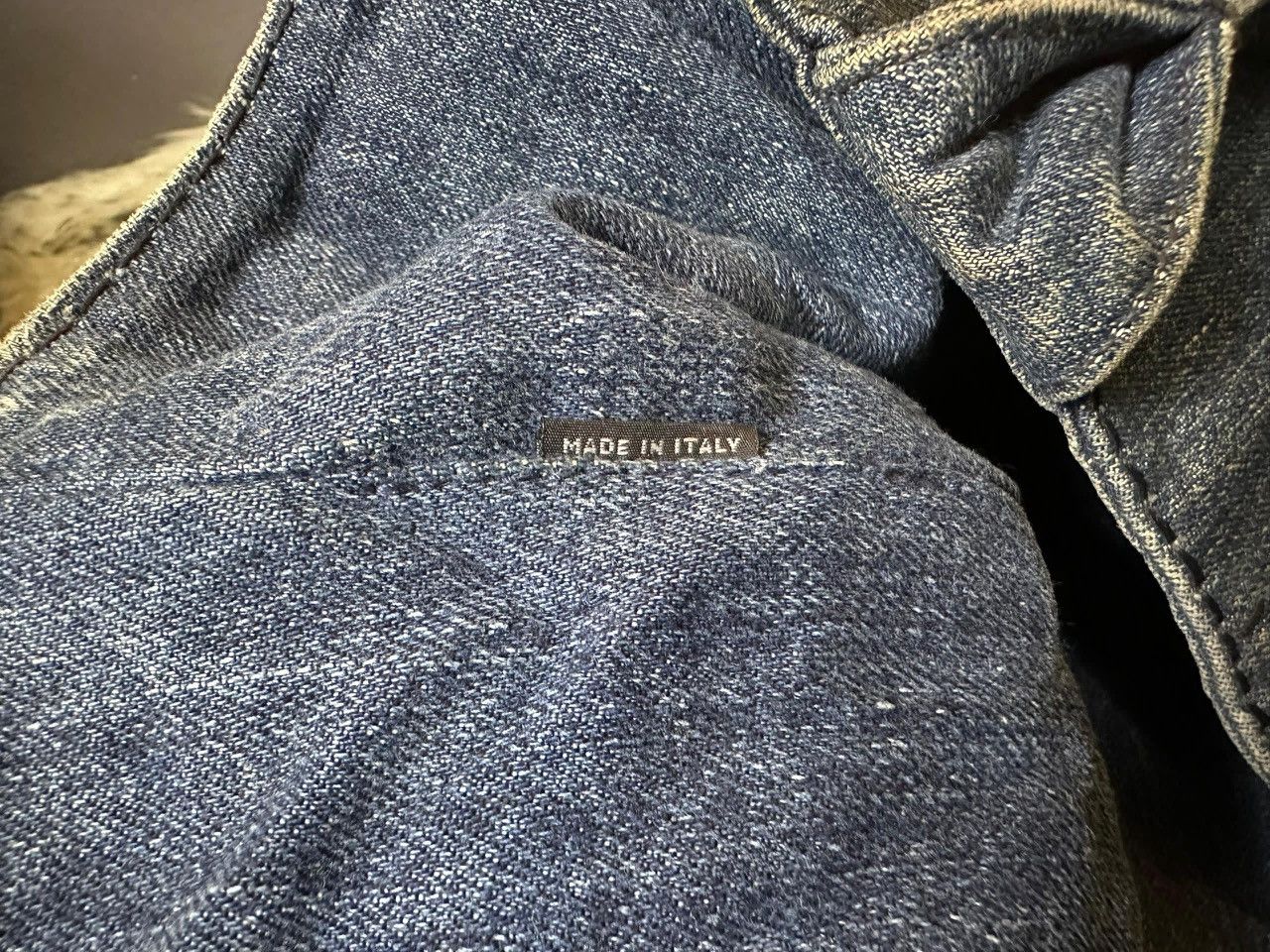 Prada Authentic Prada Canapa Denim Blu Medium Tote Bag Size ONE SIZE - 8 Thumbnail