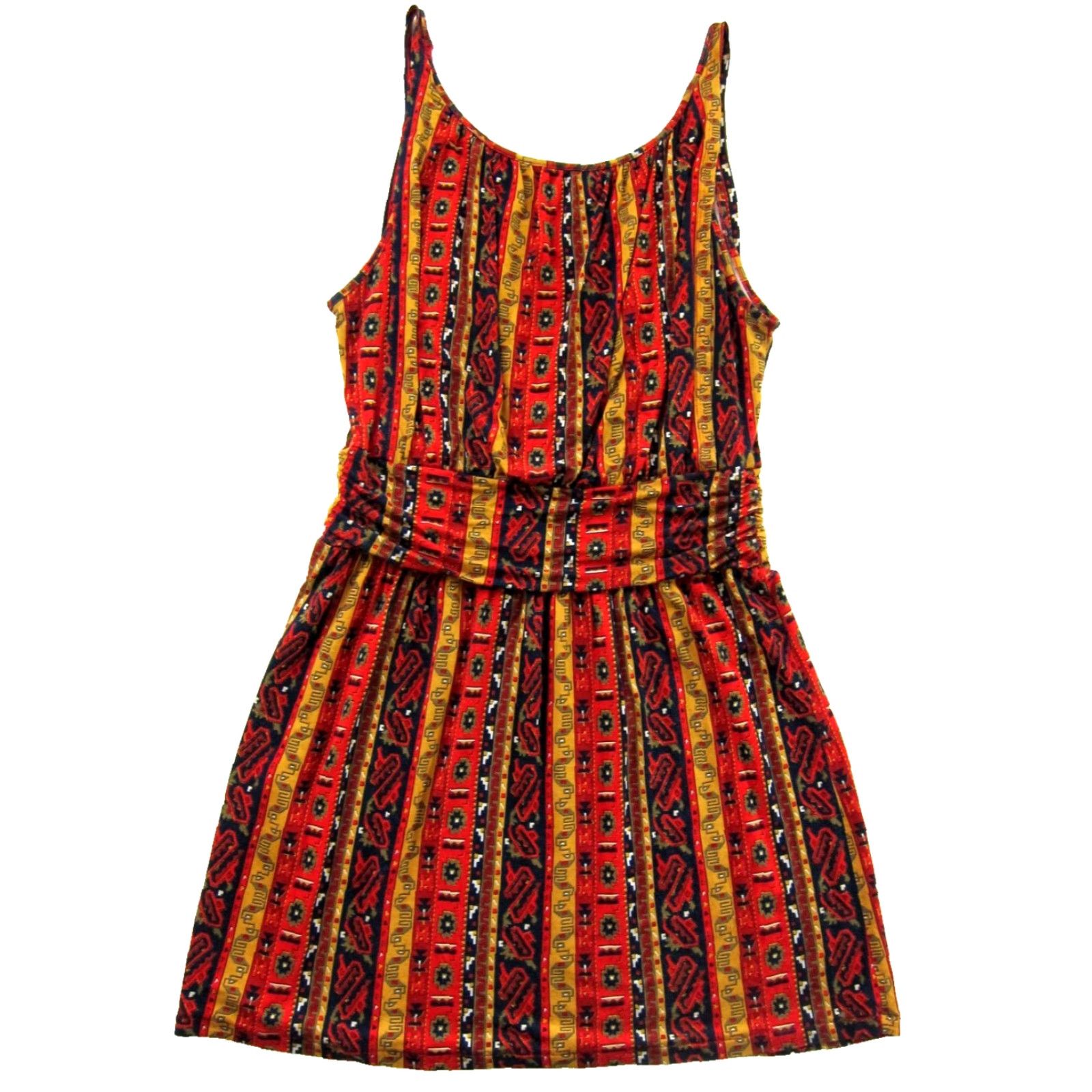 Lucky Brand Lucky Brand Jersey Stretch Red Blue Black Green Aztec Tank Dress Women Medium Size M / US 6-8 / IT 42-44 - 2 Thumbnail