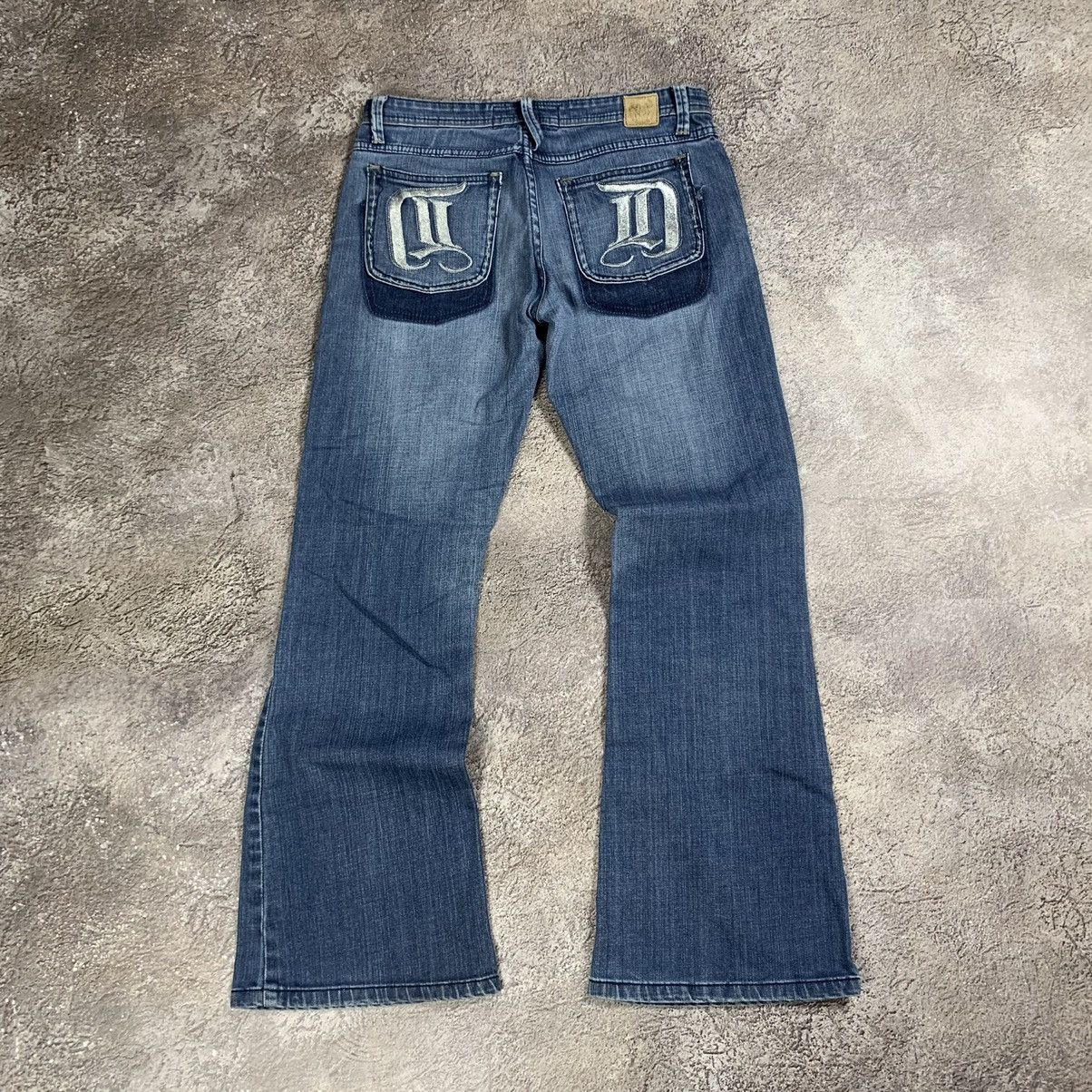 Vintage Vintage 90s Diesel Flared Distressed Low Rise Jeans Grunge 3 Size 30" / US 8 / IT 44 - 6 Thumbnail