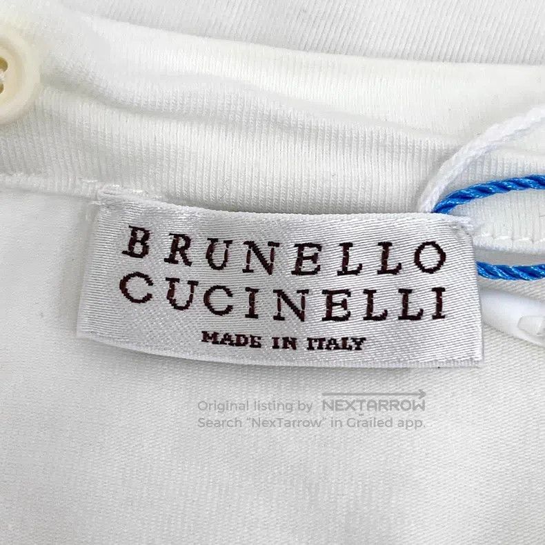 Brunello Cucinelli Brunello Cucinelli White Striped Beaded Cotton Short Sleev Size XS / US 0-2 / IT 36-38 - 5 Thumbnail