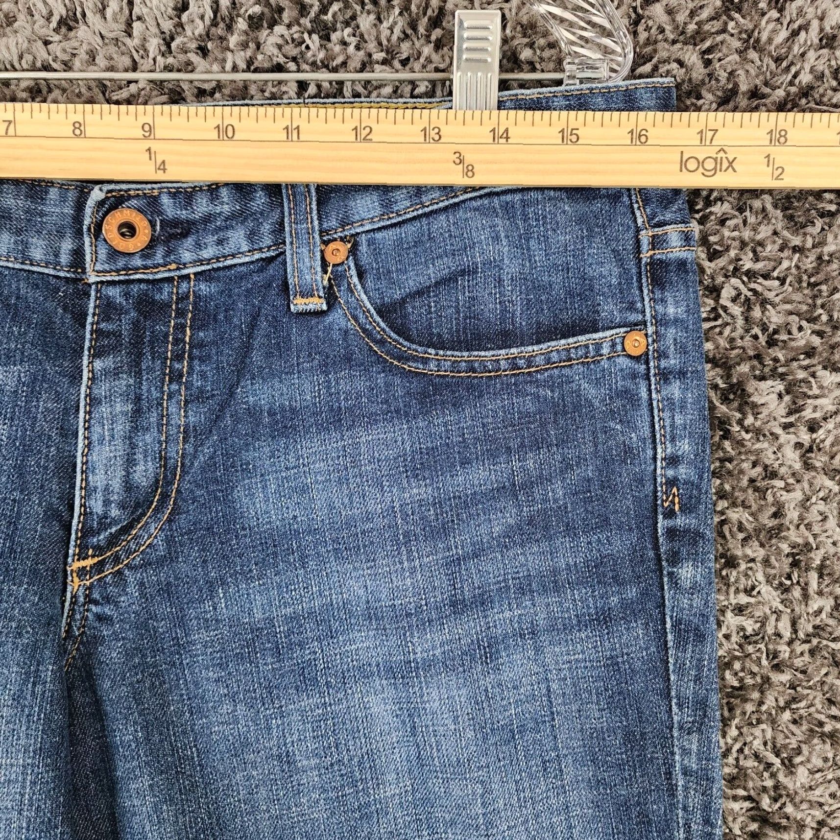 Vintage AG Adriano Goldschmied Womens Flared Jeans Size 31R Blue Size 24" / US 00 / IT 34 - 4 Thumbnail