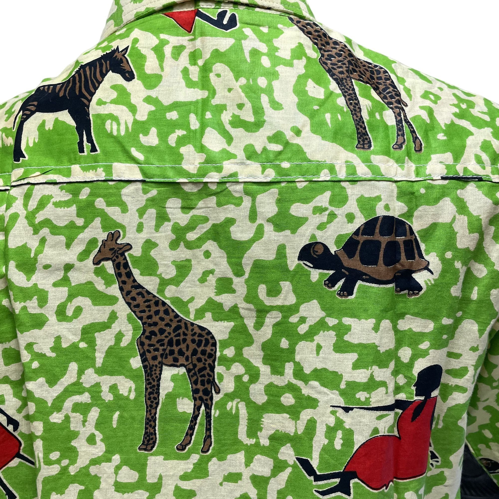 Other Vtg Custom AFRICAN TRIBAL Print ZULU Women WILDLIFE Shirt Size US L / EU 52-54 / 3 - 5 Thumbnail