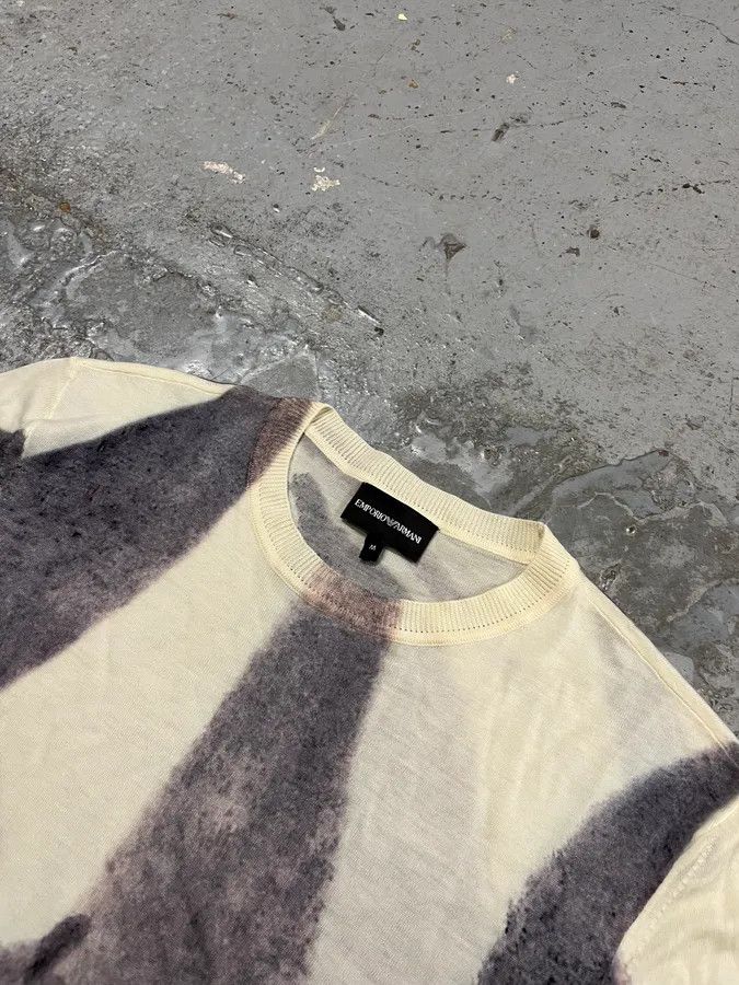 Emporio Armani AW2023 Emporio Armani Ink Leaves White & Grey Sweater Size US M / EU 48-50 / 2 - 6 Thumbnail