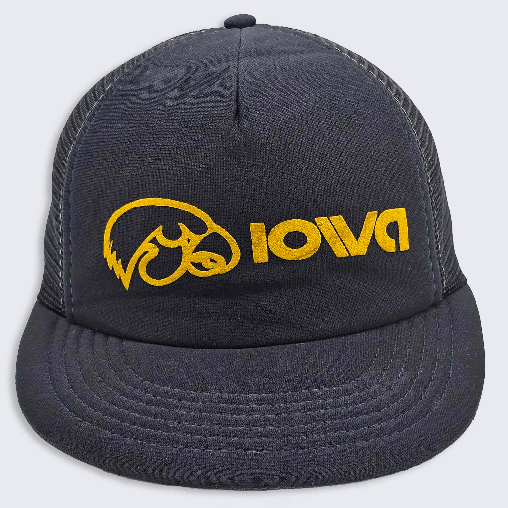 Vintage Iowa Hawkeyes Vintage 80s Trucker Snapback Hat Size ONE SIZE - 1 Thumbnail