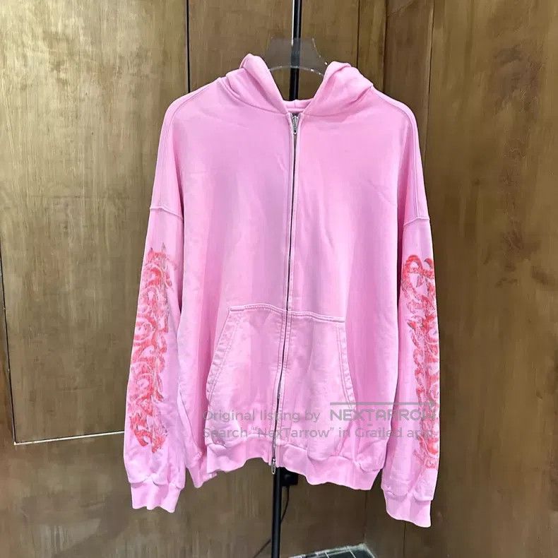 Balenciaga Balenciaga Pink Sanskrit Zip Hoodie Size US M / EU 48-50 / 2 - 1 Thumbnail