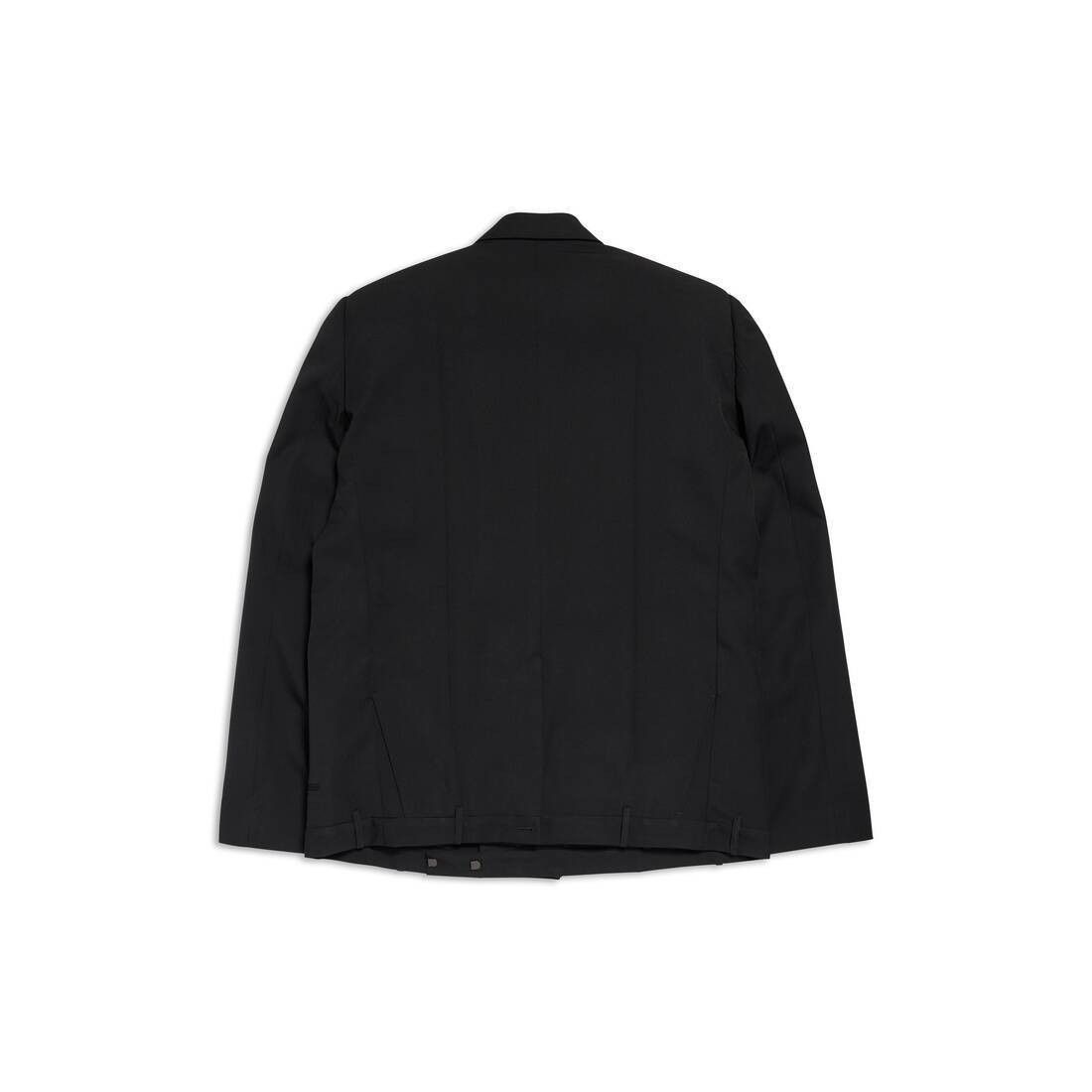 Balenciaga o1srvl11e1124 Deconstructed Jacket in Black Size US XL / EU 56 / 4 - 2 Thumbnail