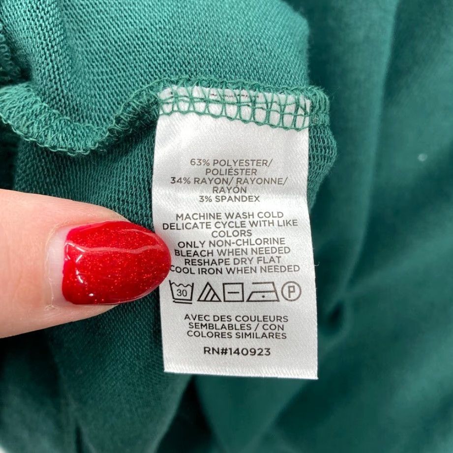 Loft LOFT Women's XL Green Mock Neck Sweater Ribbed Sleeves Relaxed Fit Cozy Casual Pullover Knit Shirt Size XL / US 12-14 / IT 48-50 - 6 Thumbnail