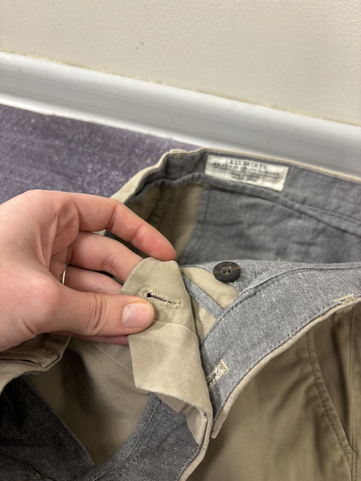 Allsaints AllSaints Men’s Slim Straight Cotton Stretch Chino Pants Size US 30 / EU 46 - 10 Thumbnail